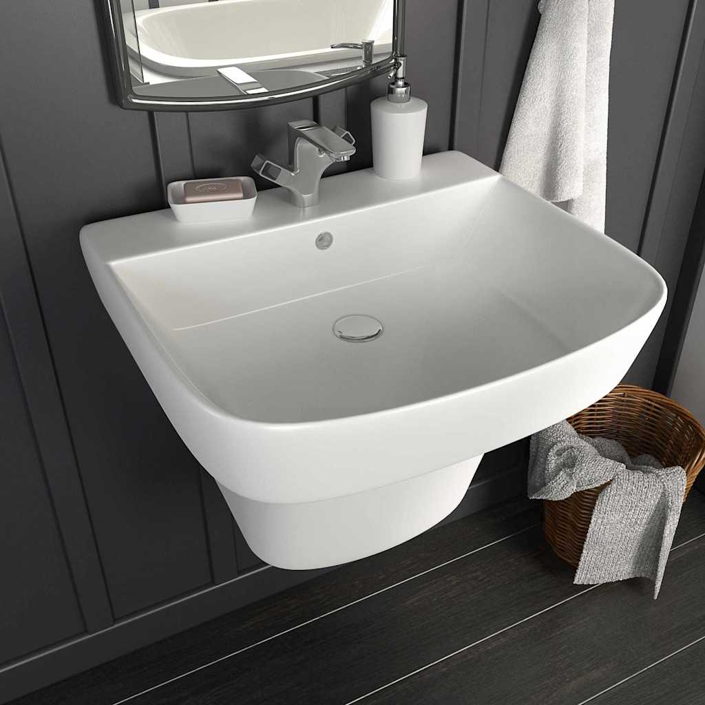 vidaXL Basin White 50 x 45 x 41 cm Glazed Ceramic