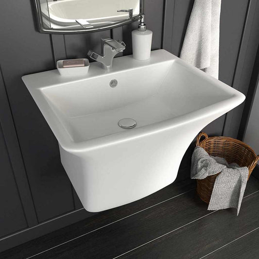 vidaXL Basin White 53 x 44 x 37 cm Glazed Ceramic