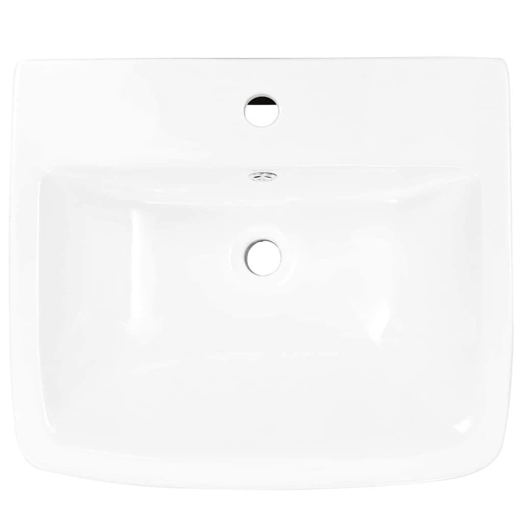 vidaXL Basin White 53 x 44 x 37 cm Glazed Ceramic