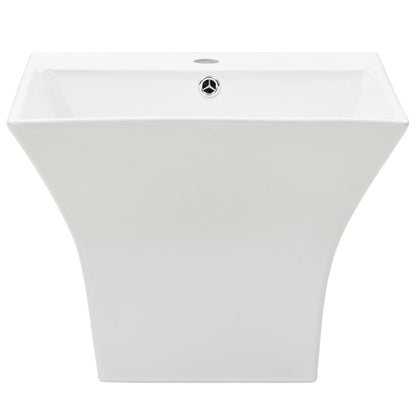 vidaXL Wall-mounted Basin Ceramic White 500x450x410 mm