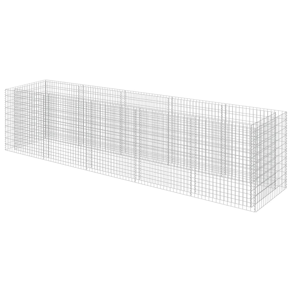 143552 vidaXL Gabion Raised Bed Galvanised Steel 450x90x100 cm