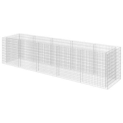 143552 vidaXL Gabion Raised Bed Galvanised Steel 450x90x100 cm