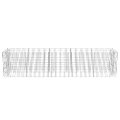 vidaXL Gabion Raised Bed Galvanised Steel 450x90x100 cm