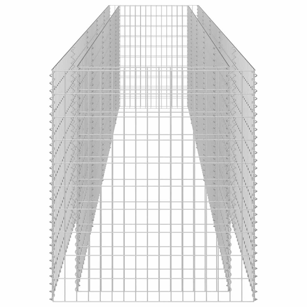 vidaXL Gabion Raised Bed Galvanised Steel 450x90x100 cm