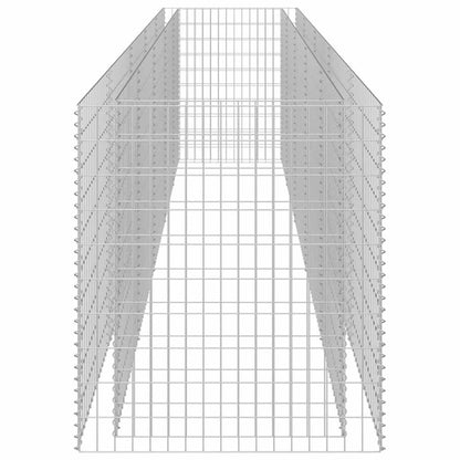 vidaXL Gabion Raised Bed Galvanised Steel 450x90x100 cm