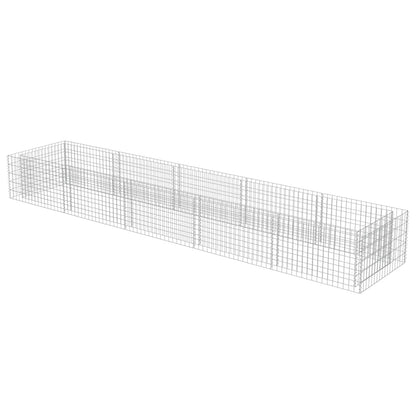 143553 vidaXL Gabion Raised Bed Galvanised Steel 450x90x50 cm