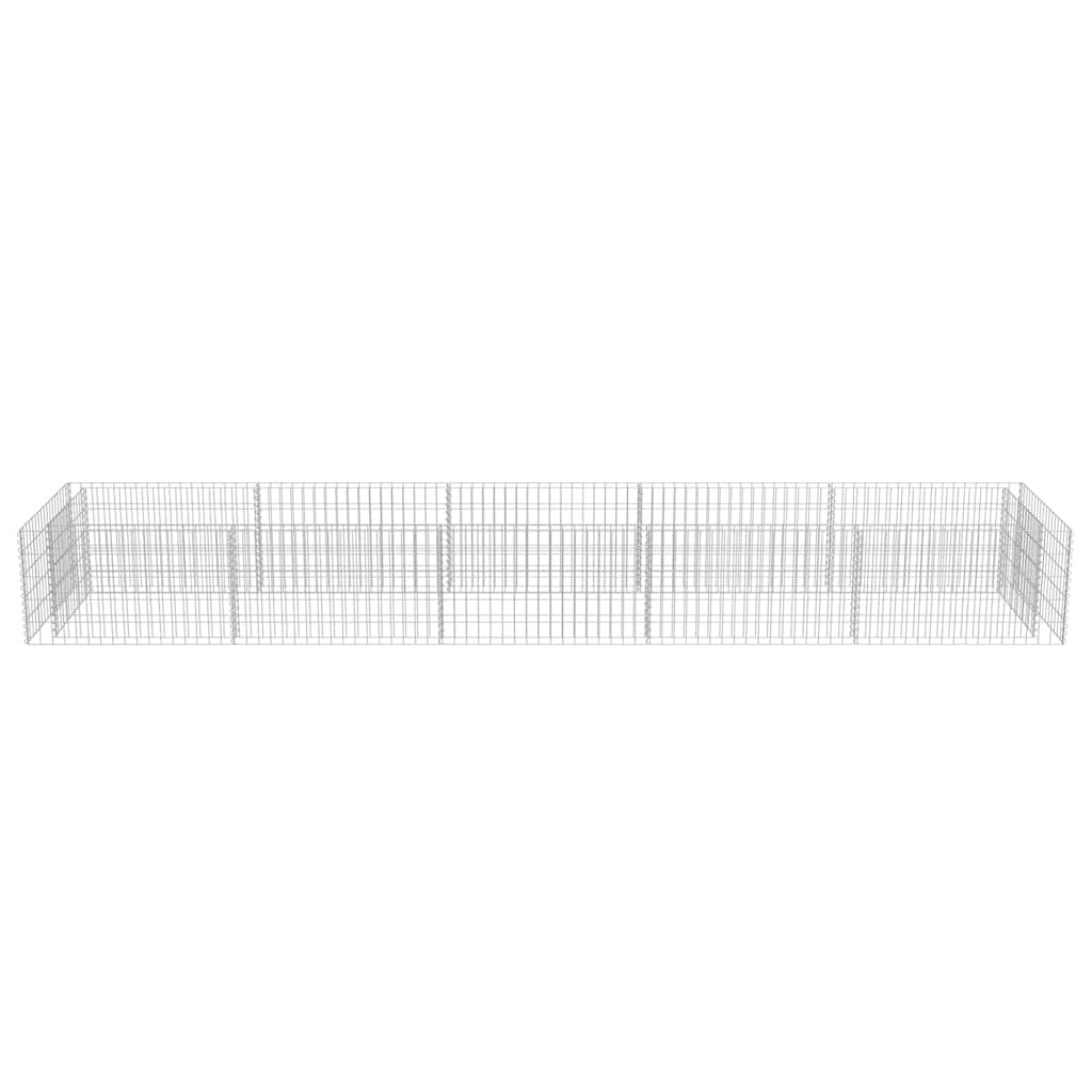 vidaXL Gabion Raised Bed Galvanised Steel 450x90x50 cm