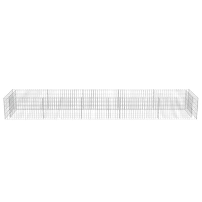 vidaXL Gabion Raised Bed Galvanised Steel 450x90x50 cm
