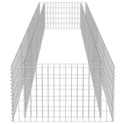 vidaXL Gabion Raised Bed Galvanised Steel 450x90x50 cm