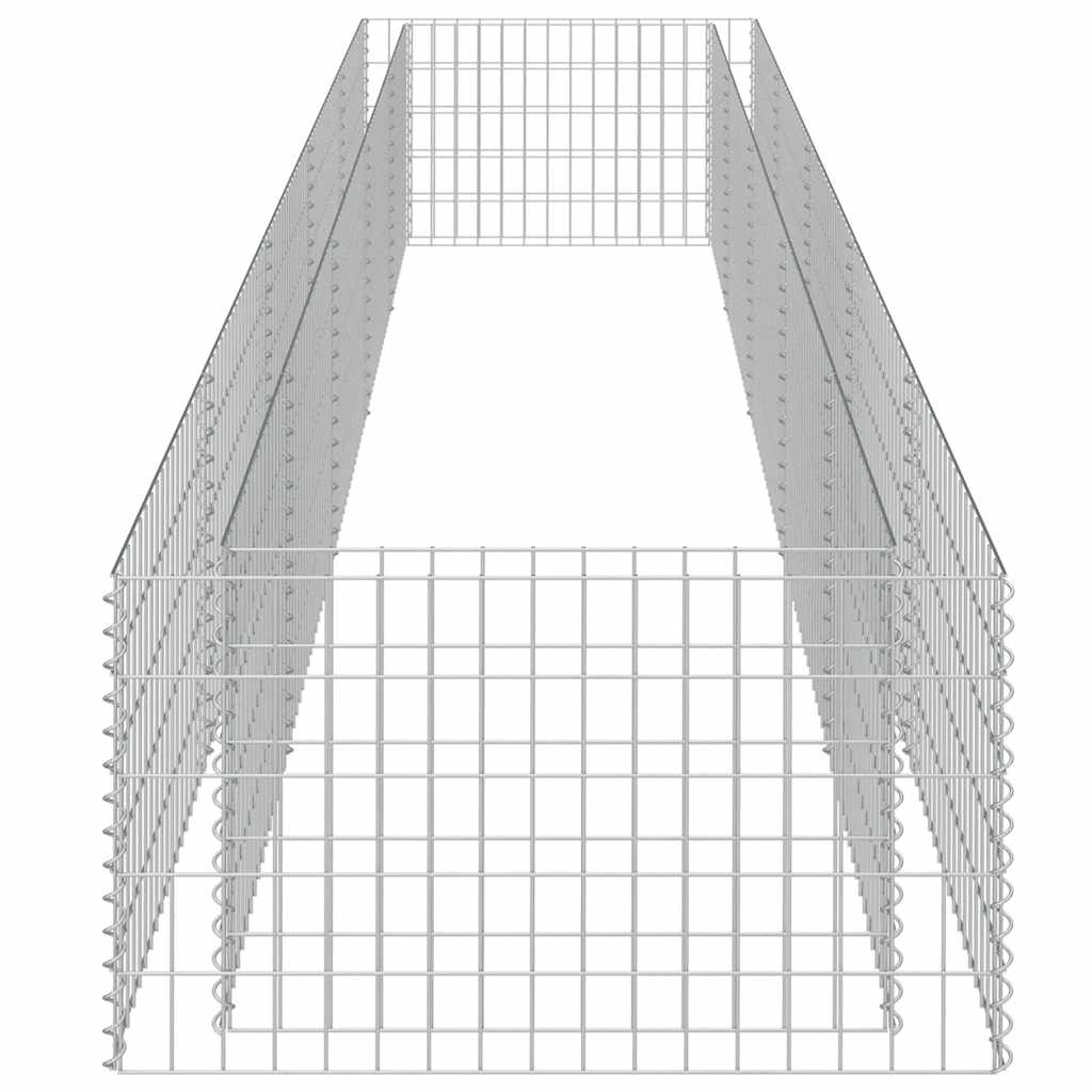 143553 vidaXL Gabion Raised Bed Galvanised Steel 450x90x50 cm