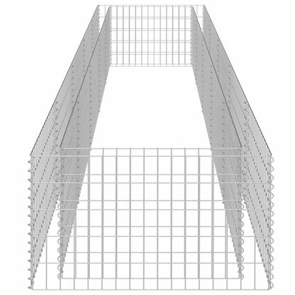 143553 vidaXL Gabion Raised Bed Galvanised Steel 450x90x50 cm