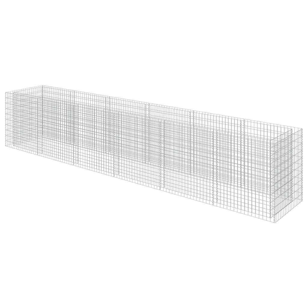 vidaXL Gabion Raised Bed Galvanised Steel 540x90x100 cm