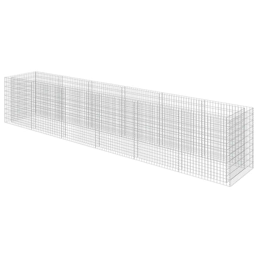 vidaXL Gabion Raised Bed Galvanised Steel 540x90x100 cm
