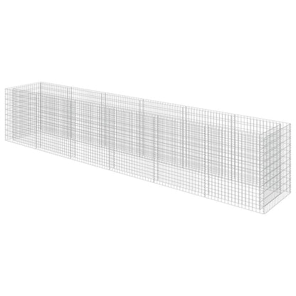 143554 vidaXL Gabion Raised Bed Galvanised Steel 540x90x100 cm