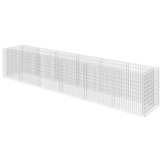 143554 vidaXL Gabion Raised Bed Galvanised Steel 540x90x100 cm