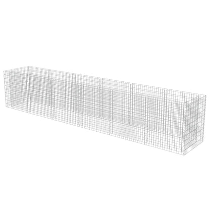 143554 vidaXL Gabion Raised Bed Galvanised Steel 540x90x100 cm