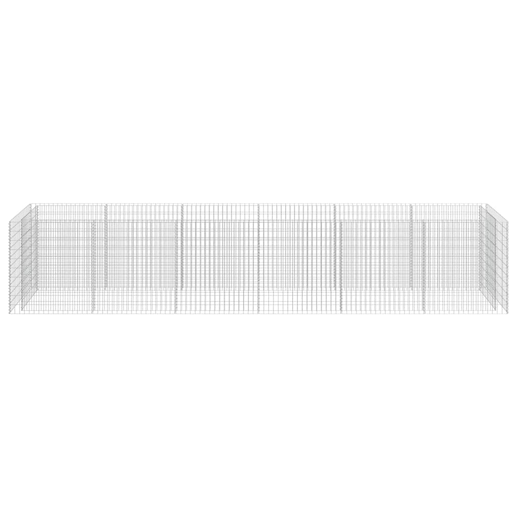 143554 vidaXL Gabion Raised Bed Galvanised Steel 540x90x100 cm