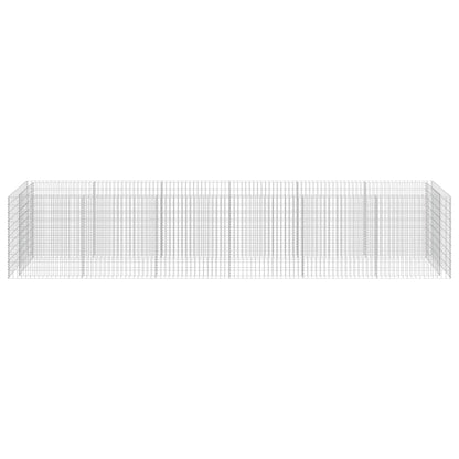 143554 vidaXL Gabion Raised Bed Galvanised Steel 540x90x100 cm