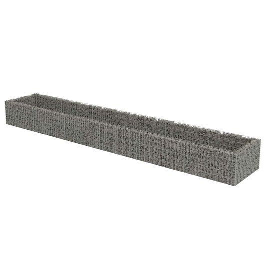 vidaXL Gabion Raised Bed Galvanised Steel 540x90x50 cm