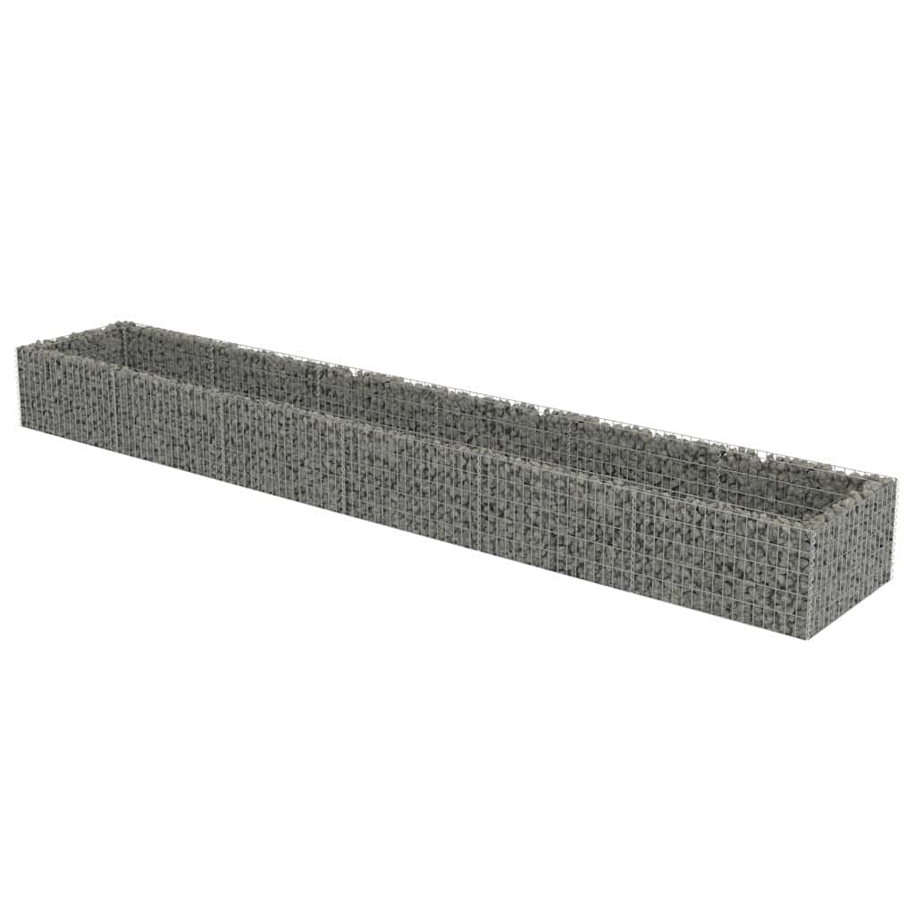 143555 vidaXL Gabion Raised Bed Galvanised Steel 540x90x50 cm