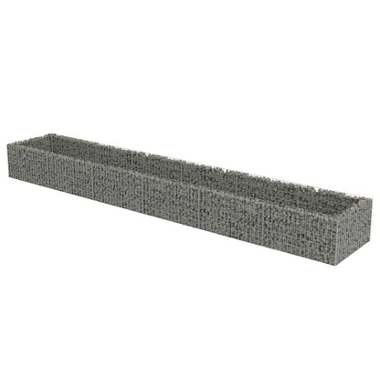 143555 vidaXL Gabion Raised Bed Galvanised Steel 540x90x50 cm