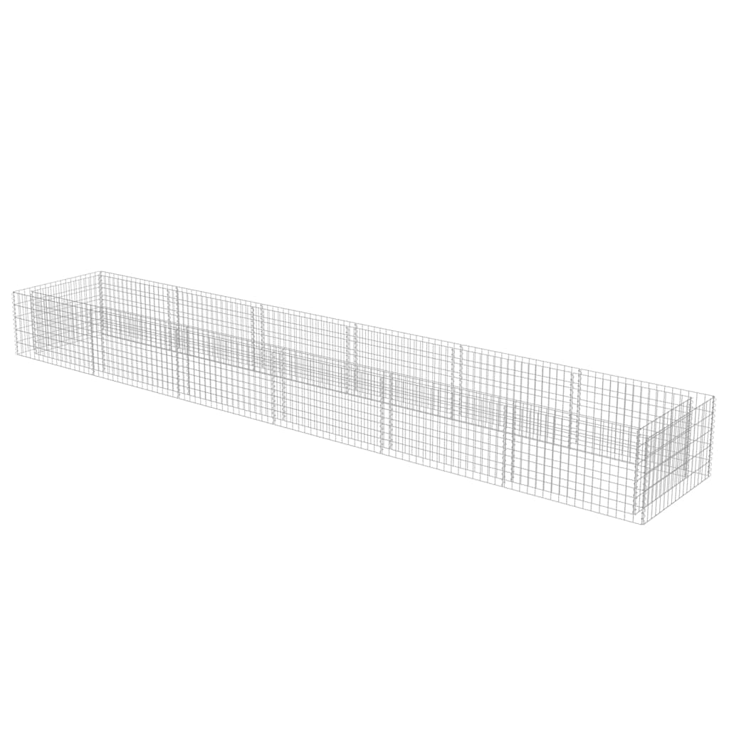 143555 vidaXL Gabion Raised Bed Galvanised Steel 540x90x50 cm