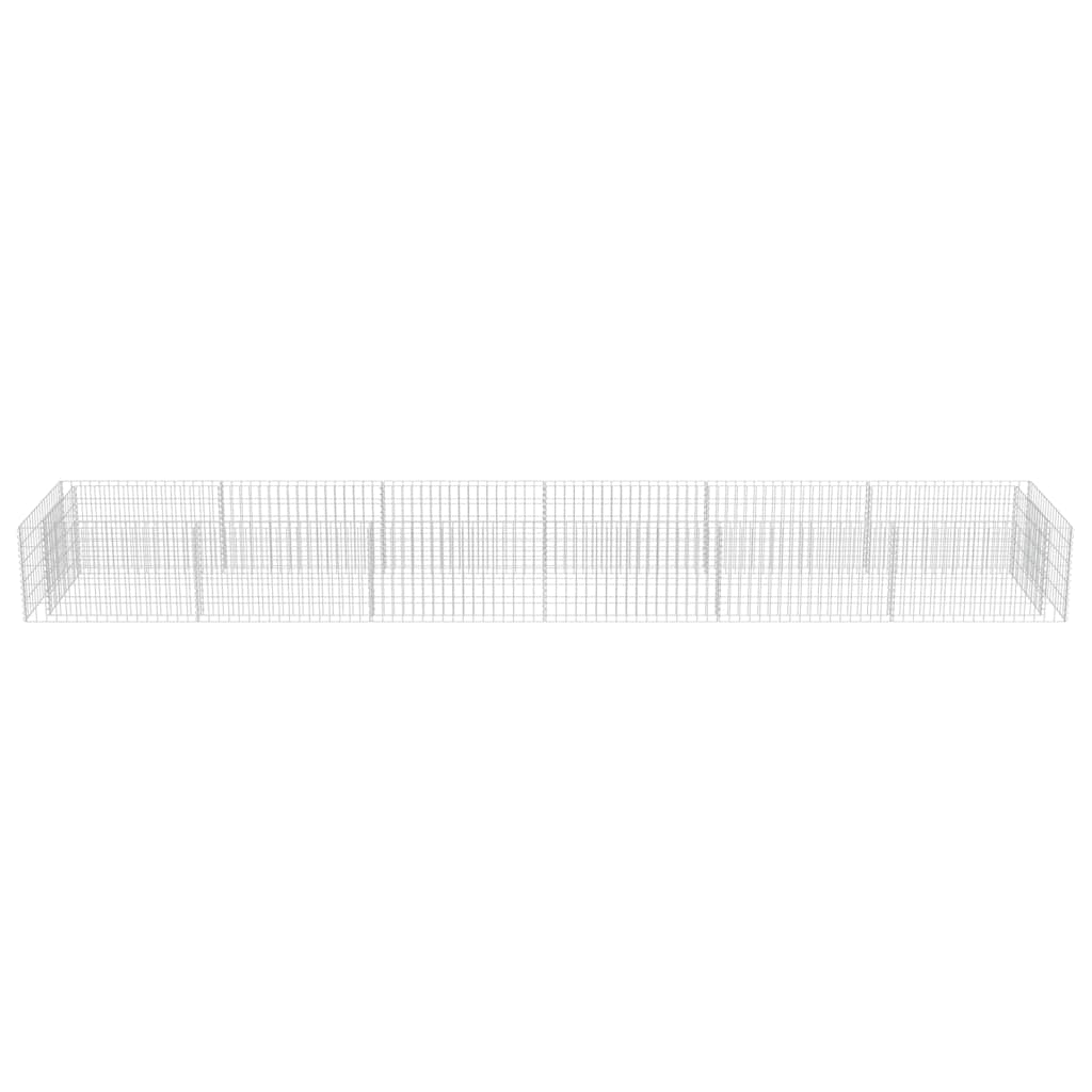 143555 vidaXL Gabion Raised Bed Galvanised Steel 540x90x50 cm