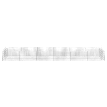 143555 vidaXL Gabion Raised Bed Galvanised Steel 540x90x50 cm