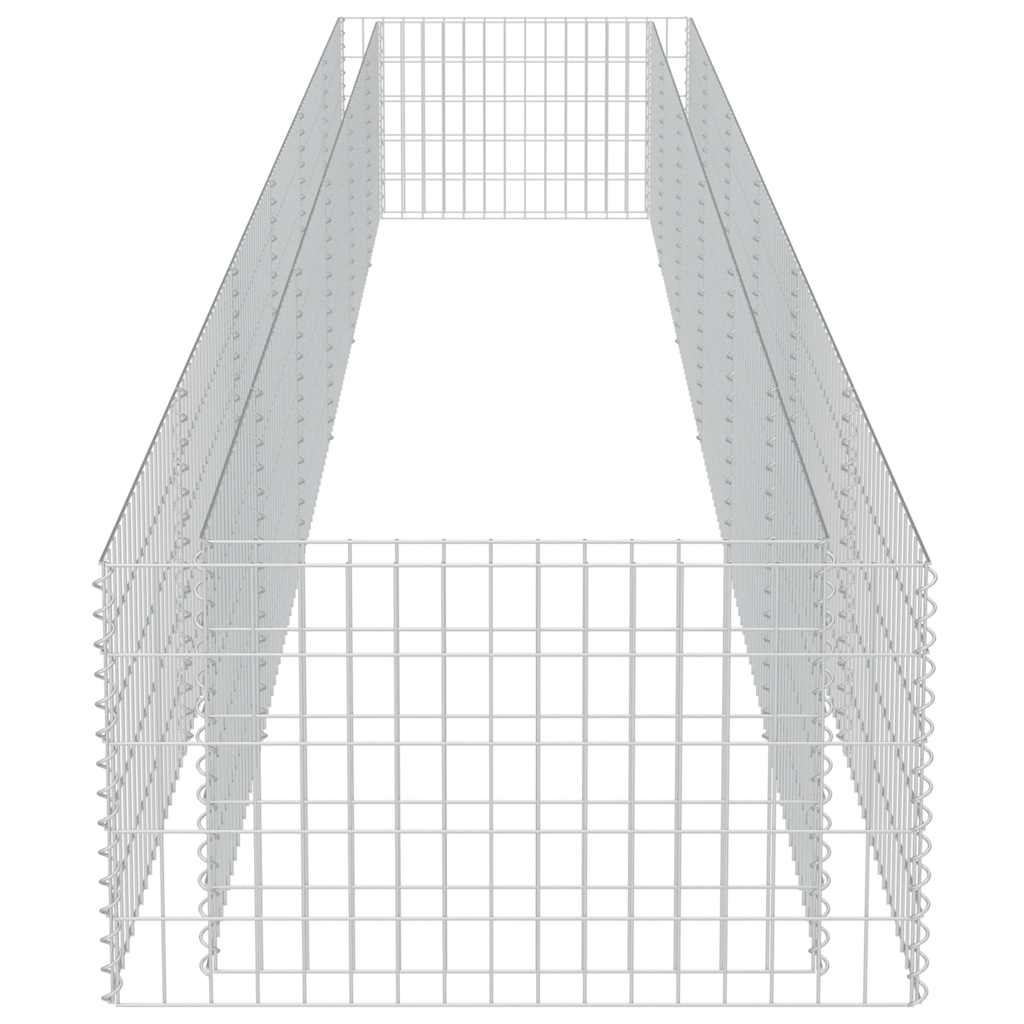 143555 vidaXL Gabion Raised Bed Galvanised Steel 540x90x50 cm