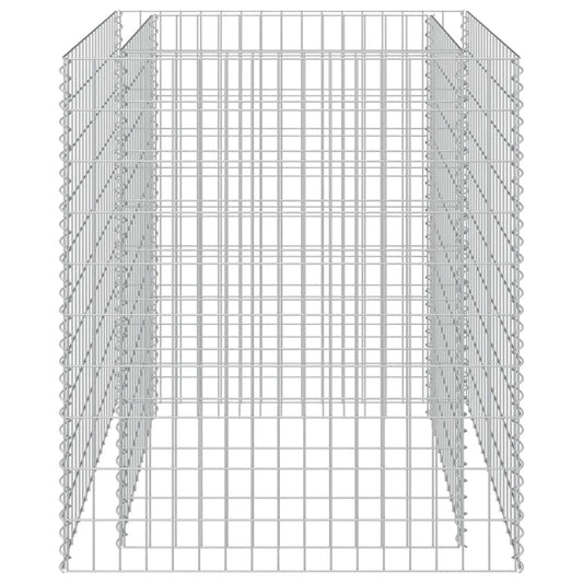 vidaXL Gabion Raised Bed Galvanised Steel 90x90x100 cm