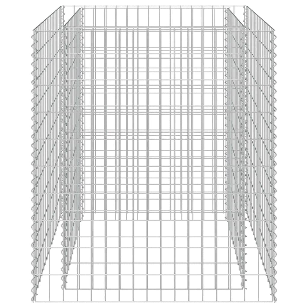 143556 vidaXL Gabion Raised Bed Galvanised Steel 90x90x100 cm