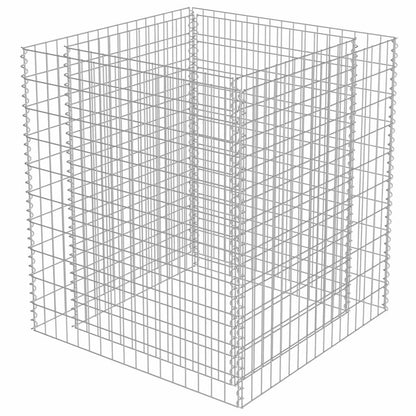 143556 vidaXL Gabion Raised Bed Galvanised Steel 90x90x100 cm