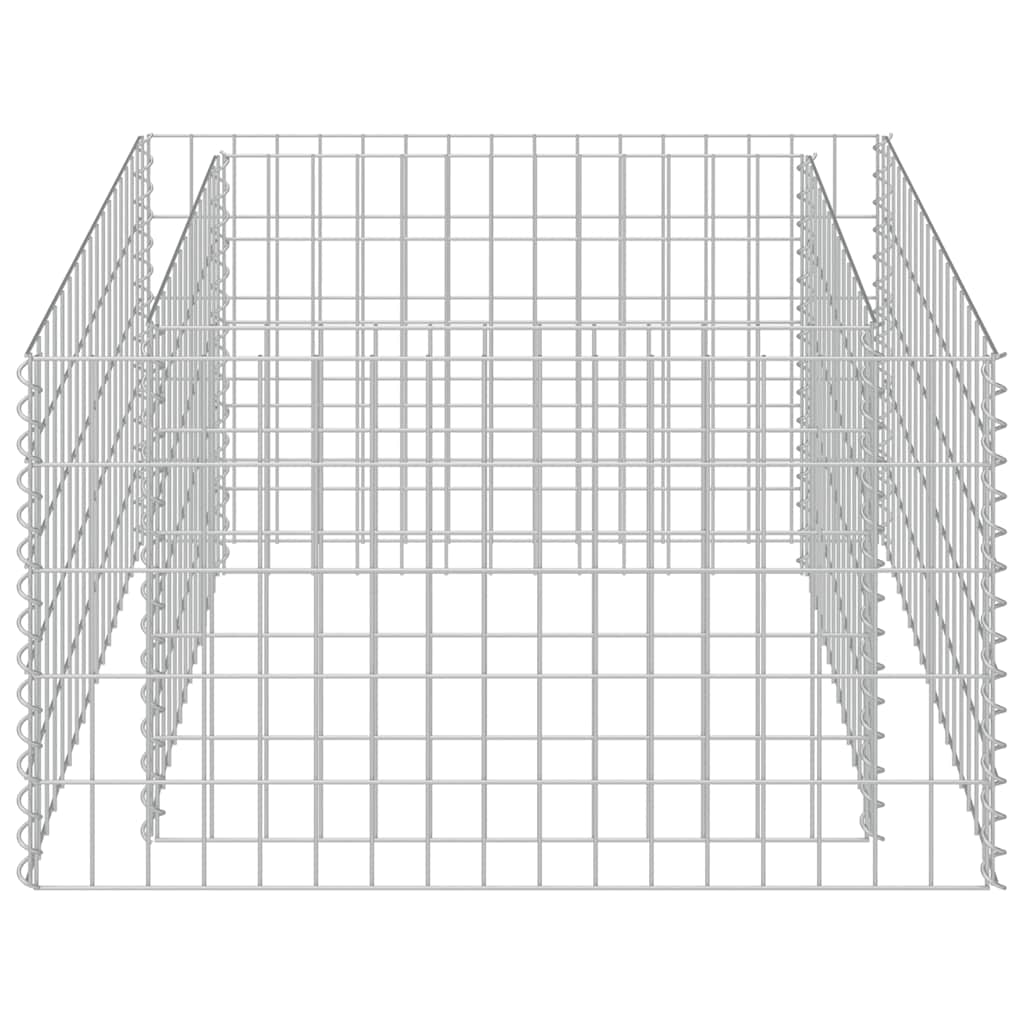 143557 vidaXL Gabion Raised Bed Galvanised Steel 90x90x50 cm
