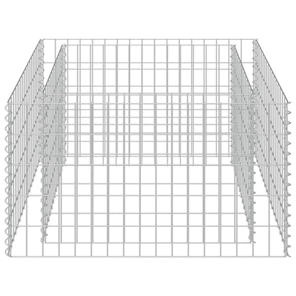 143557 vidaXL Gabion Raised Bed Galvanised Steel 90x90x50 cm