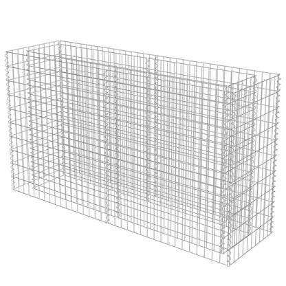 143558 vidaXL Gabion Raised Bed Galvanised Steel 180x50x100 cm