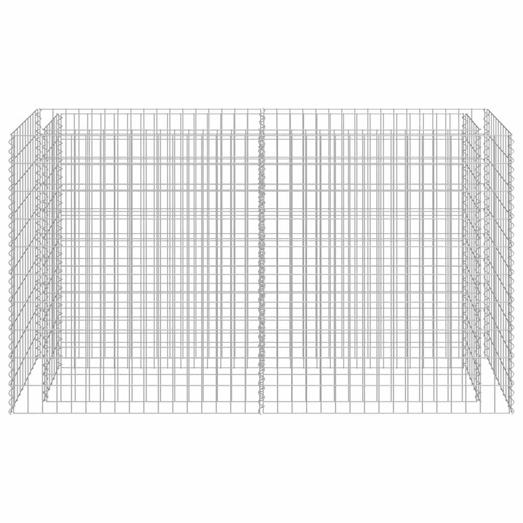 vidaXL Gabion Raised Bed Galvanised Steel 180x50x100 cm