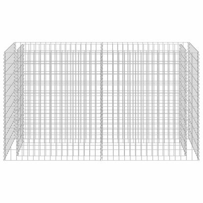 vidaXL Gabion Raised Bed Galvanised Steel 180x50x100 cm