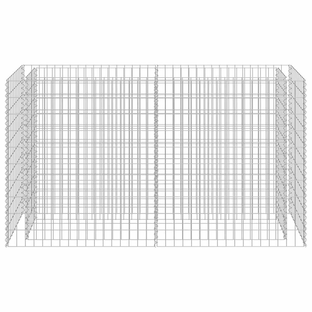 143558 vidaXL Gabion Raised Bed Galvanised Steel 180x50x100 cm