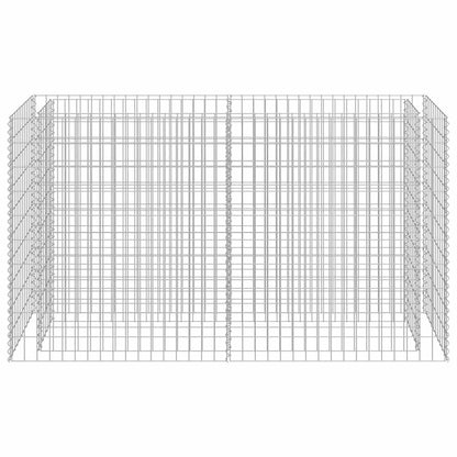 143558 vidaXL Gabion Raised Bed Galvanised Steel 180x50x100 cm
