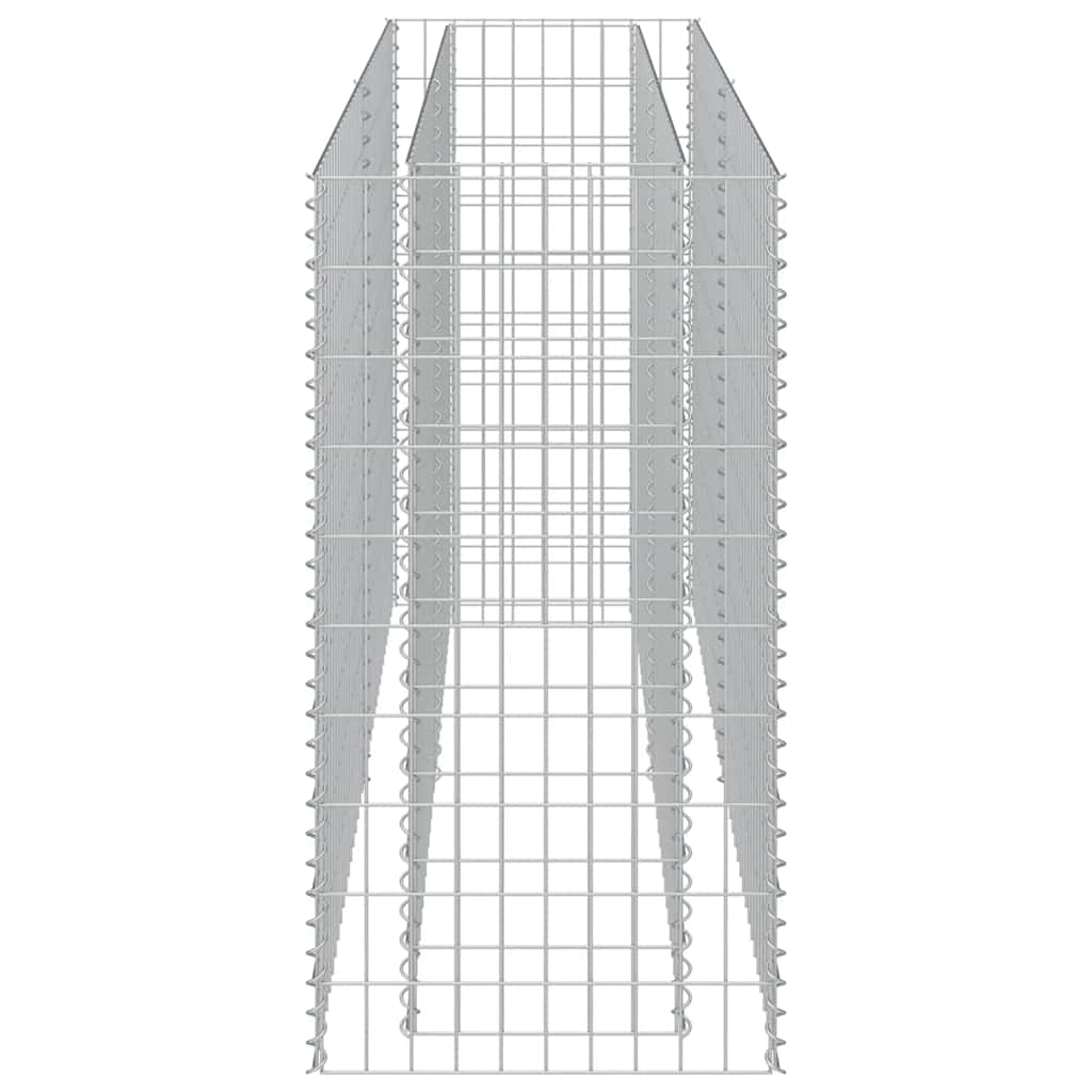 143558 vidaXL Gabion Raised Bed Galvanised Steel 180x50x100 cm