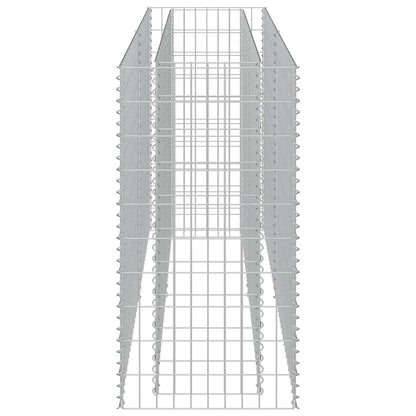143558 vidaXL Gabion Raised Bed Galvanised Steel 180x50x100 cm