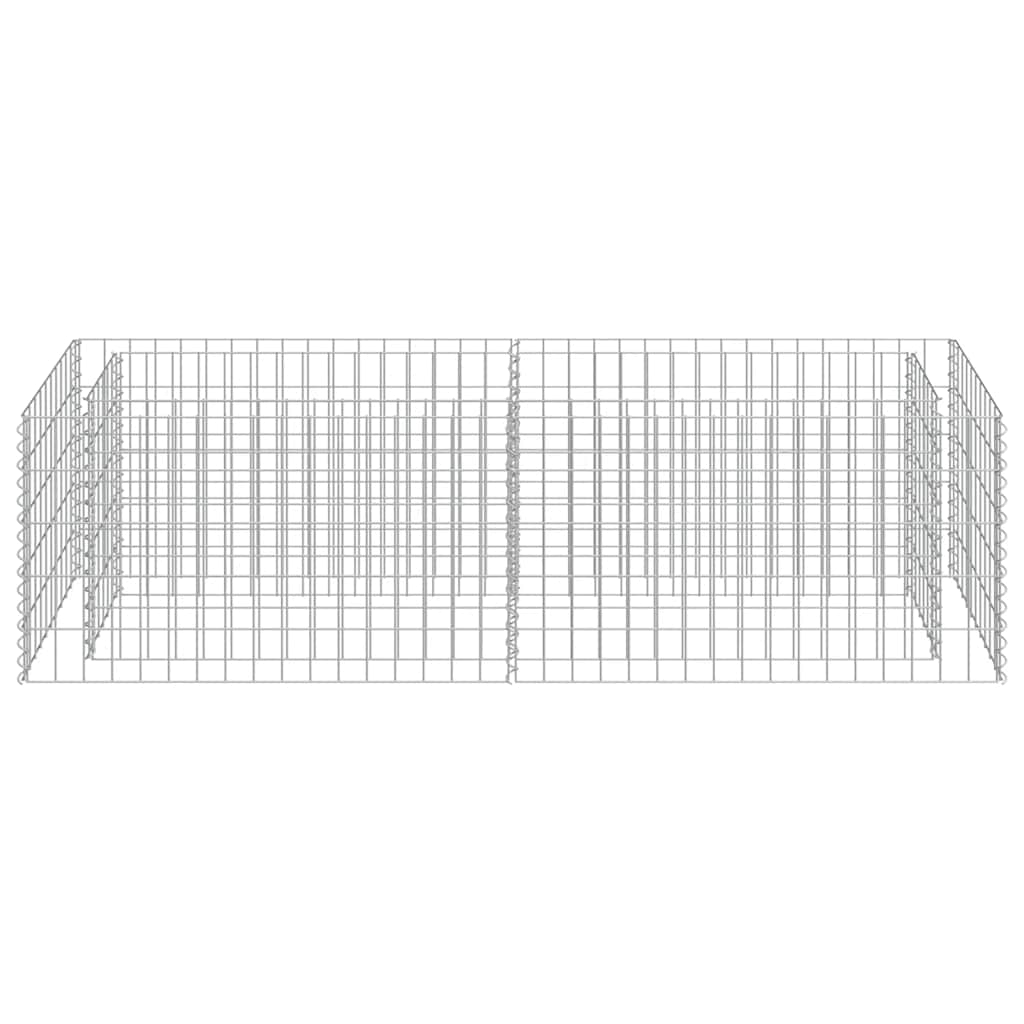 143559 vidaXL Gabion Raised Bed Galvanised Steel 180x50x50 cm