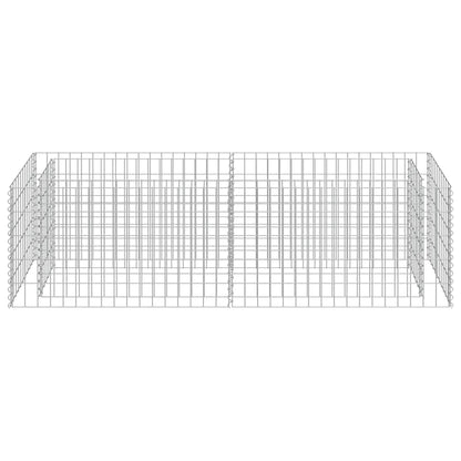 143559 vidaXL Gabion Raised Bed Galvanised Steel 180x50x50 cm