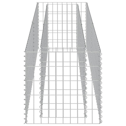 vidaXL Gabion Raised Bed Galvanised Steel 180x50x50 cm
