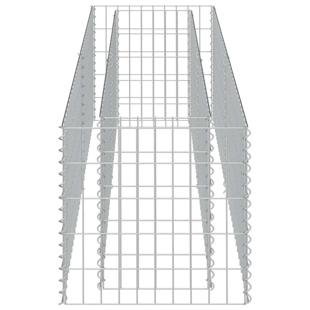 143559 vidaXL Gabion Raised Bed Galvanised Steel 180x50x50 cm