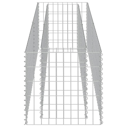 143559 vidaXL Gabion Raised Bed Galvanised Steel 180x50x50 cm