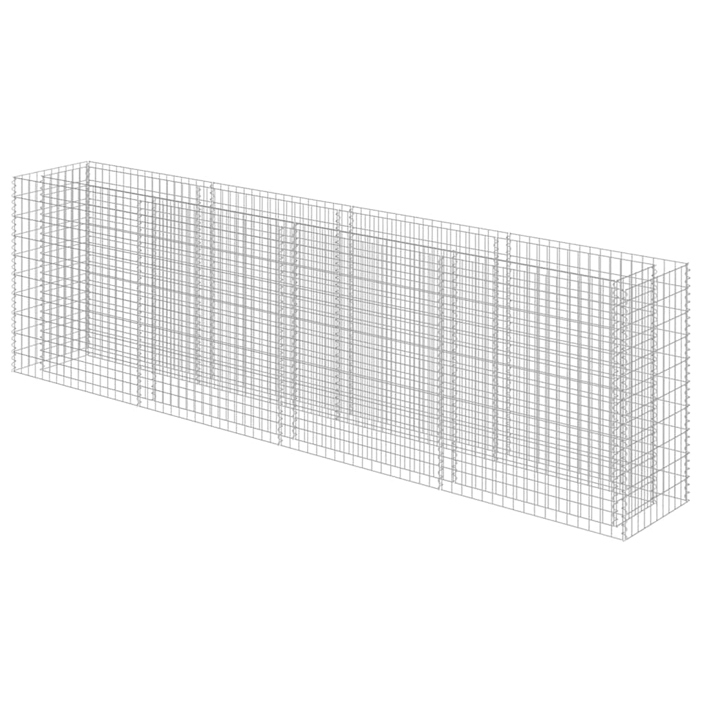 vidaXL Gabion Raised Bed Galvanised Steel 360x50x100 cm