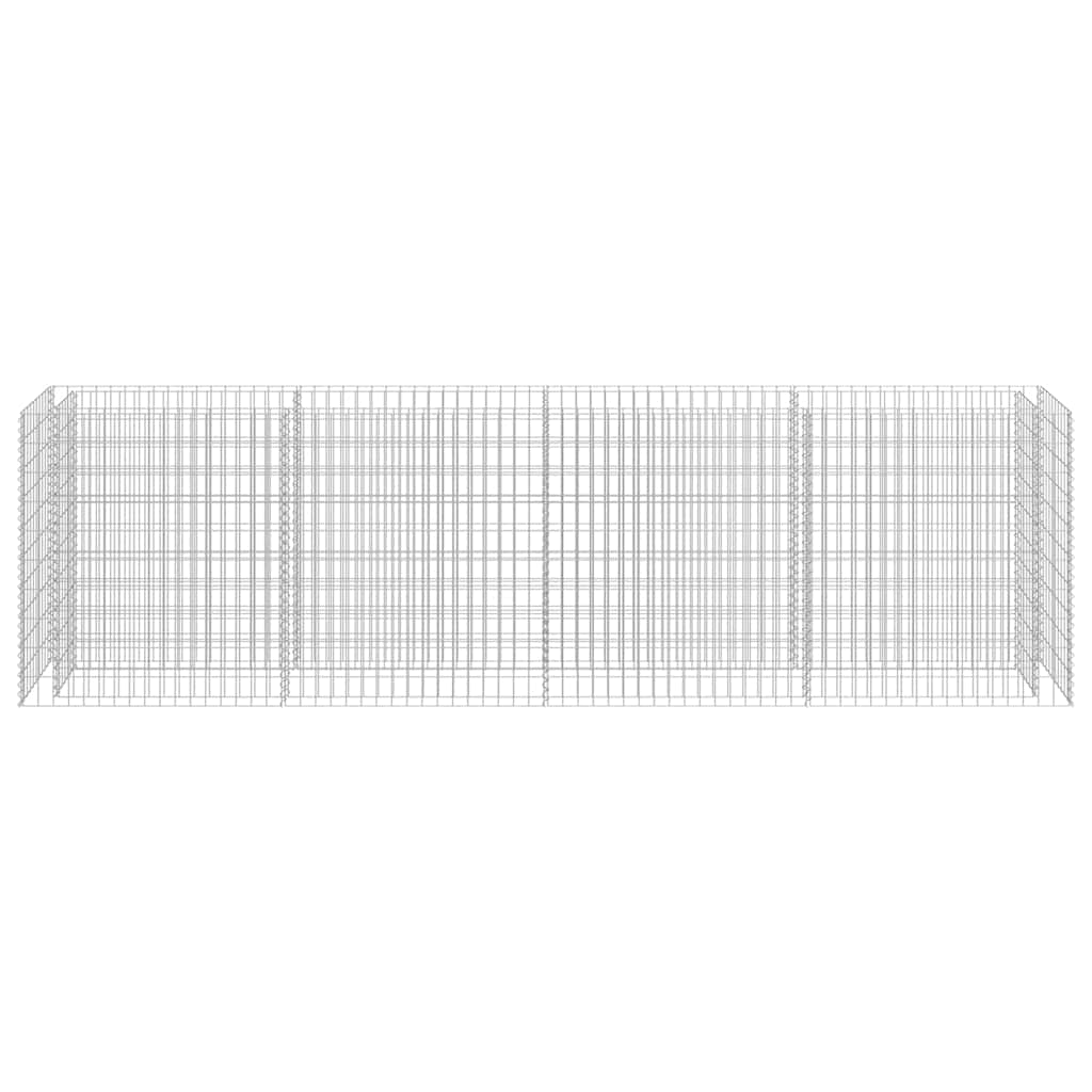 vidaXL Gabion Raised Bed Galvanised Steel 360x50x100 cm