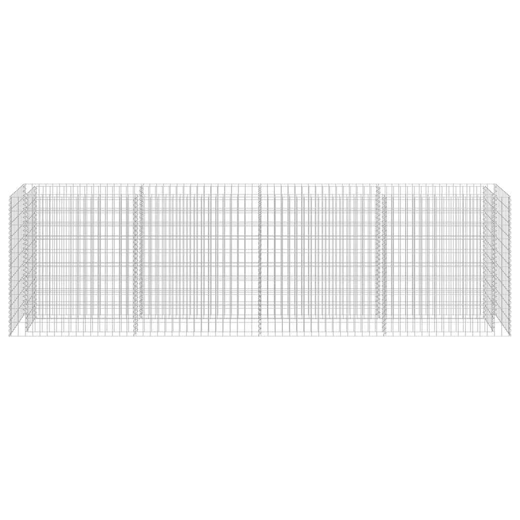 143560 vidaXL Gabion Raised Bed Galvanised Steel 360x50x100 cm