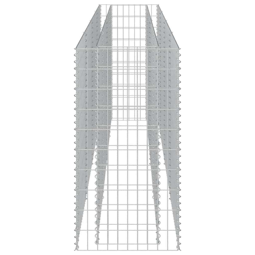 143560 vidaXL Gabion Raised Bed Galvanised Steel 360x50x100 cm